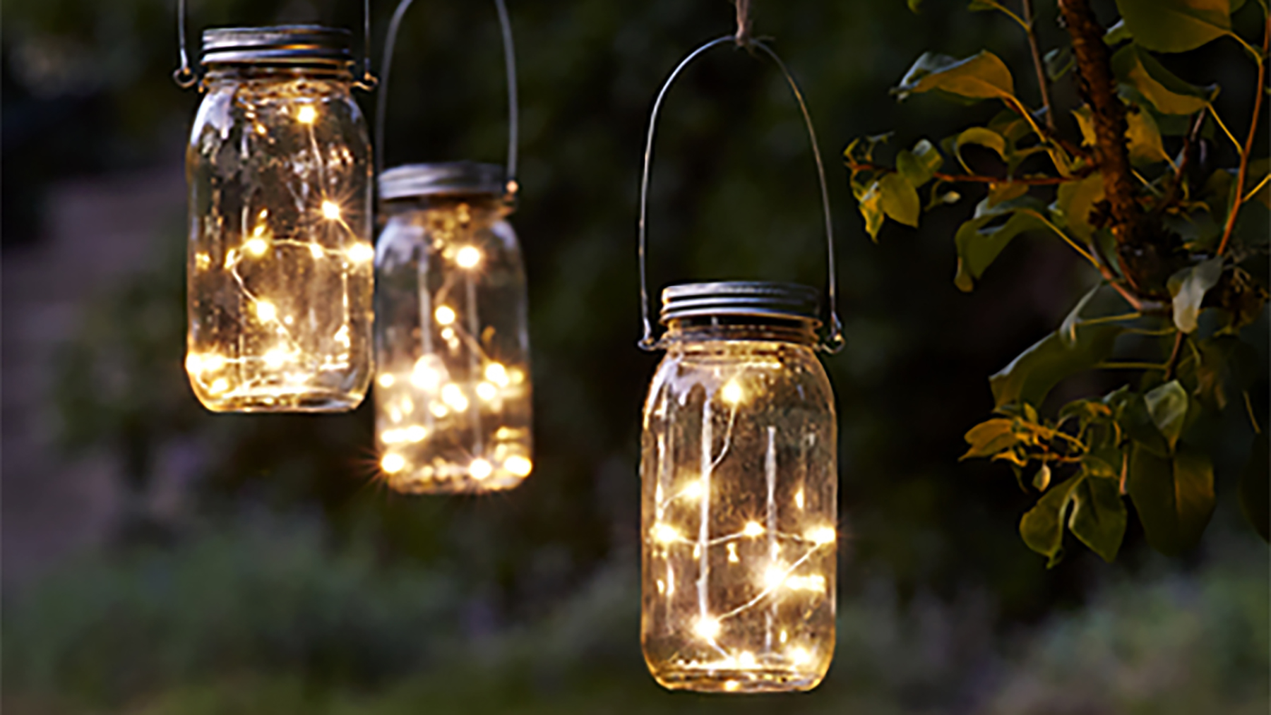 Dekorativ solcellsslinga i glasburk!