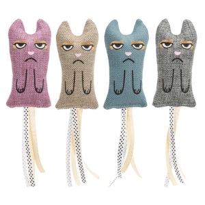 Katt med fransar XXL, tyg, 15 cm