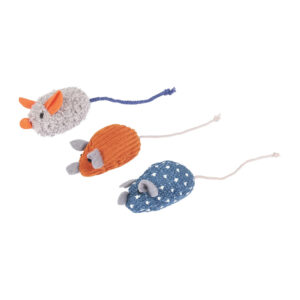 TOY FLOERA MOUSE BLUE & GREY & ORANGE